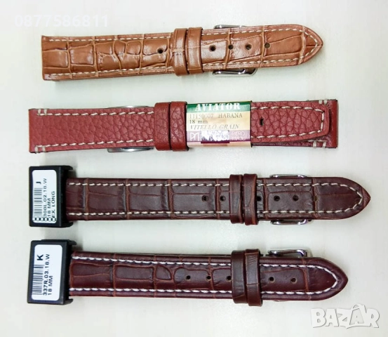 НОВА ЛУКСОЗНА КАИШКА ЗА ЧАСОВНИК ОТ ЕСТЕСТВЕНА КОЖА. КАИШКИ ЗА ЧАСОВНИЦИ ЯРКИ ЦВЕТОВЕ KAISHKA, снимка 9 - Каишки за часовници - 51612140