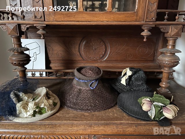 Стара дамска шапка за колекция, снимка 8 - Антикварни и старинни предмети - 43208494