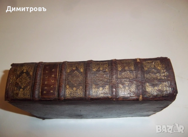 Уникално антикварно съкровище: Biblia Sacra Vulgata – Лион, 1703 г., снимка 2 - Нумизматика и бонистика - 53475304