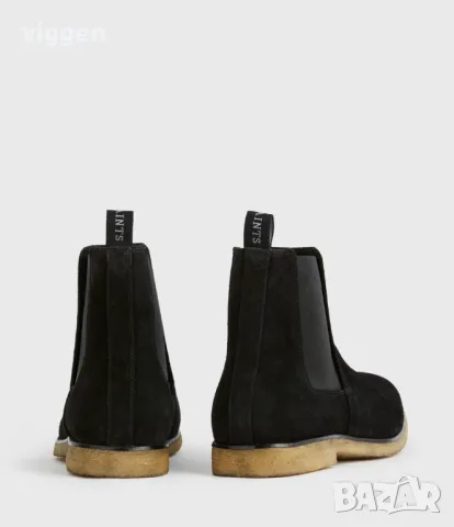 Кожени мъжки боти тип челси AllSaints Rhett Suede Boot Черни Размер 41, снимка 3 - Мъжки боти - 48095445