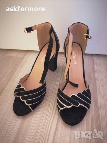 Дамски сандали със среден ток, номер 38 