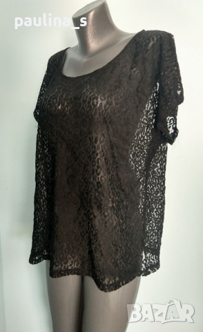 Еластична дантелена блуза тип туника "Bon a parte"® / голям размер , снимка 1 - Туники - 36575312