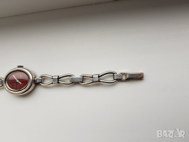 Дамски механичен посребрен часовник Сarex, снимка 6 - Дамски - 28002247