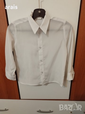 Бяла риза за момче с тъмно син Елек фрак, снимка 4 - Детски ризи - 43595713