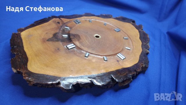 Пано за часовник от естествен пън, без механизма, снимка 8 - Стенни часовници - 44004525
