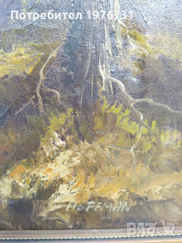 Картина " Ловна сцена" пейзаж, снимка 6 - Картини - 43838524