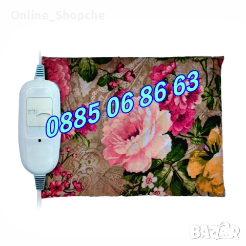 БЪЛГАРСКА Електрическа възглавница размер 44 х 50 см, 20/40W, 2 год. гаранция, снимка 3 - Възглавници - 52162467