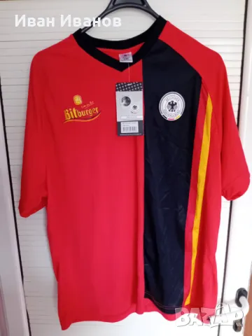 Чисто нова оригинална фланелка на Германия с автографи