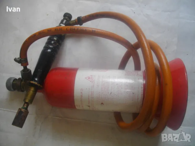 KAYSER WERK ОРИГИНАЛНА НЕМСКА ГАЗОВА ГОРЕЛКА ПРОПАН-БУТАН СЪС ЗАРЕЖДАЕМА БУТИЛКА 3,0 кг ПОЧТИ НОВА, снимка 3 - Други инструменти - 49637920