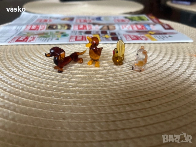 Малки стъклени фигурки-4 броя