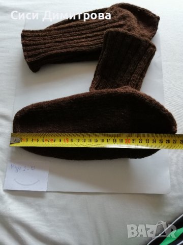 Вълнени чорапи, ръчно плетиво, 100 % вълна, снимка 3 - Други - 43871036