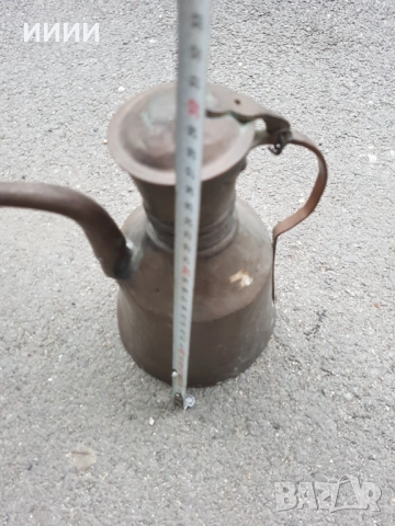 Бакърен ибрик чайник , снимка 5 - Антикварни и старинни предмети - 52886499