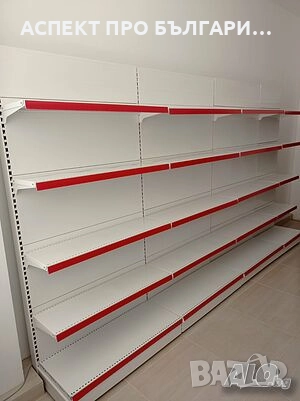 Островни /двустранни стелажи за магазини, супермаркети, аптеки, снимка 7 - Стелажи и щандове - 52158236