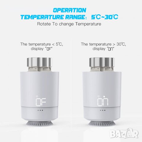 Нов Интелигентен радиаторен термостат, смарт термометър за отопление, снимка 3 - Други стоки за дома - 33644770