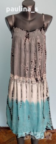 Двупластова индийска памучна рокля / голям размер , снимка 2 - Рокли - 28430458