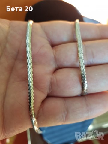 Сребърно колие змийска плетка, сребро 925, италианско сребърно колие, снимка 6 - Колиета, медальони, синджири - 35004124