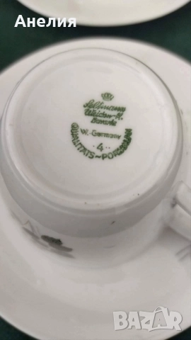 Seltmann Weidenen Bavaria сетове с червена роза, снимка 3 - Чаши - 51600605