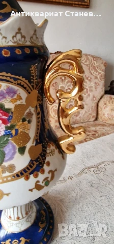 👑 Кралска китайска порцеланова ваза с капак 👑, снимка 6 - Вази - 50752146