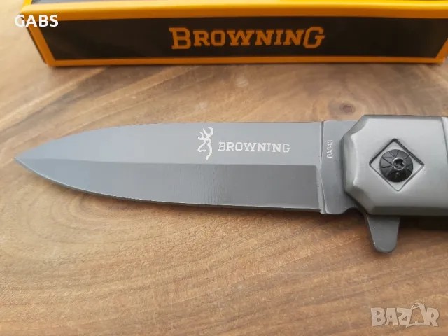 Сгъваем джобен нож Browning с дървена дръжка DA343, снимка 6 - Ножове - 50066401