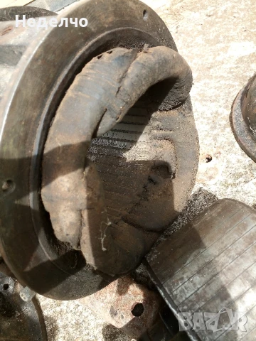 Ретро трифазен ел. мотор AEG, снимка 4 - Електродвигатели - 50495765