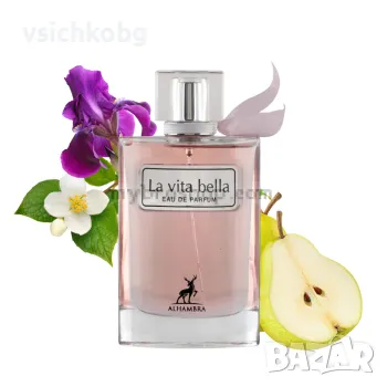 Луксозен aрабски парфюм La Vita Bella на Maison Alhambra 100 мл пралини, ванилия, пачули, боб тонка, снимка 1