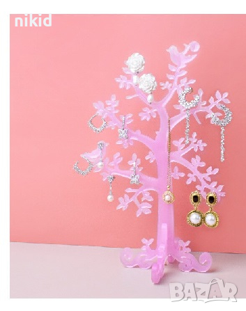 Дърво Дървото на живота стойка поставка органайзер за обеци бижу бижута силиконов молд форма смола, снимка 4 - Форми - 36462318