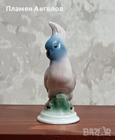 Порцеланова фигурка на папагал Какаду на Karl Ens Германия , снимка 5 - Фигурки - 53217061