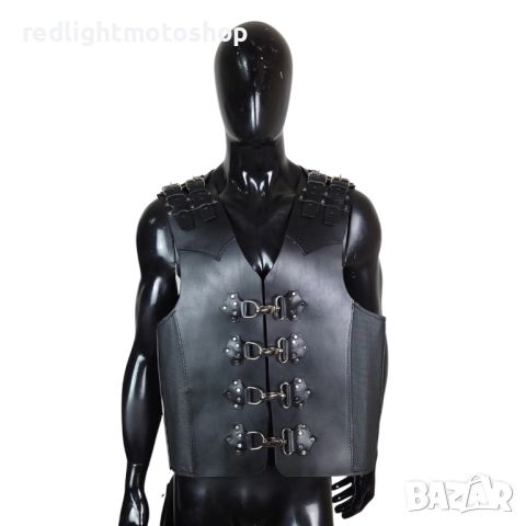 📌 5405 | Custom кожен елек от 3 мм телешка кожа | Ръчна изработка | Размер XL | 499 лв