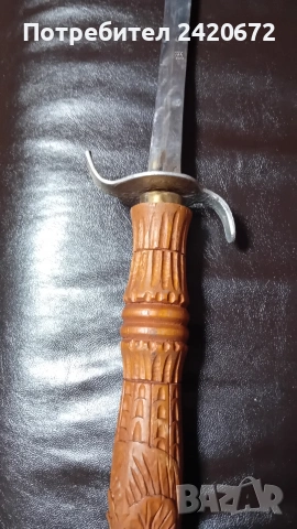 атрактивен меч с дърворезба, снимка 2 - Декорация за дома - 53423454