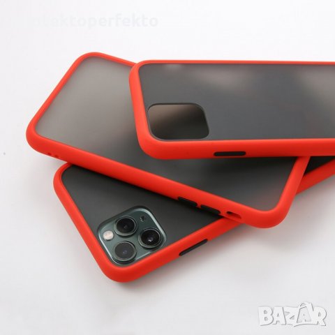 Мат Кейс твърд гръб за iPhone 11, 11 Pro, 11 Pro Max червен цвят