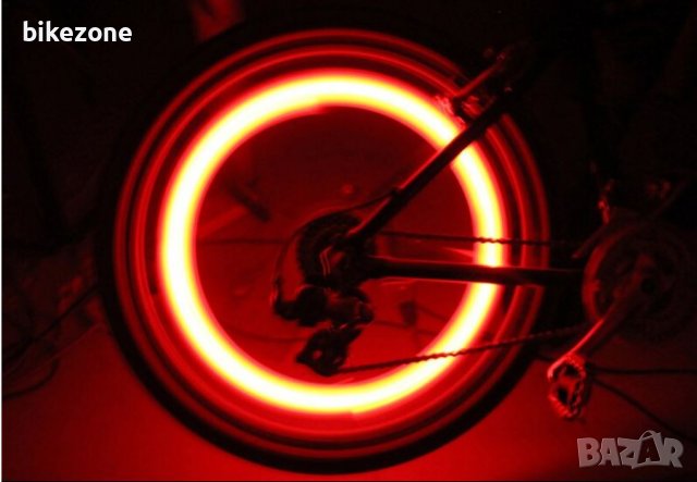 Ярка И Забележима Червена Led Светлина За Шпици + Безплатна Доставка, снимка 2 - Аксесоари за велосипеди - 31982645