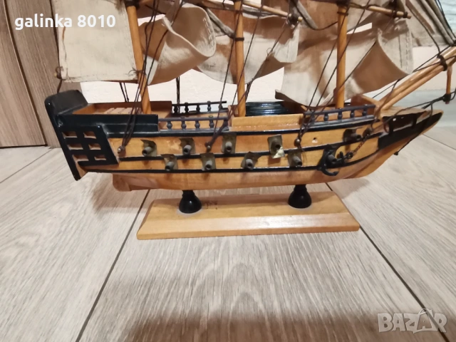 Старо дървено корабче, снимка 6 - Антикварни и старинни предмети - 53222748