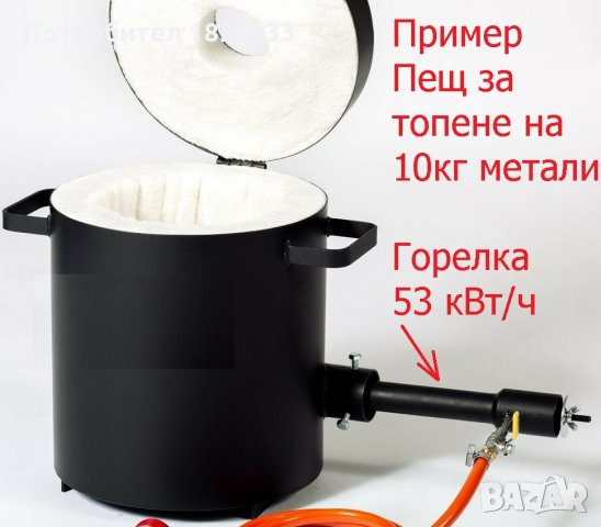 Горелка за пещ за топене на метали, оджак, огнище. 23,5-90,5кВт, снимка 11 - Други машини и части - 28180717