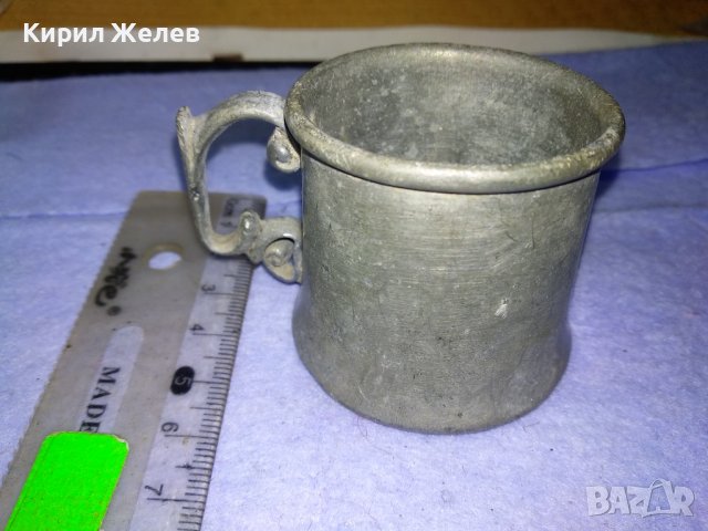 МНОГО СТАРА МЕТАЛНА АР НУВО ЧАШКА За ЧАЙ МЛЯКО АЛКОХОЛ За КОЛЕКЦИЯ БИТОВ КЪТ ДЕКОРАЦИЯ 41411, снимка 3 - Антикварни и старинни предмети - 43650721