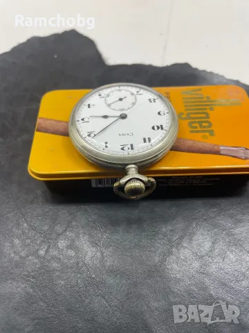 Голям Джобен часовник CYMA-Сима порцеланов циферблад 50мм., снимка 4 - Джобни - 49862199