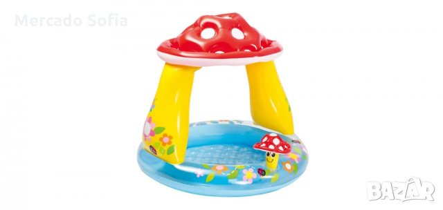 Бебешки басейн със сенник "Гъба"