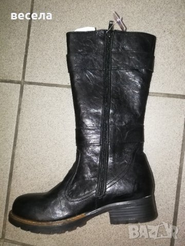 кожени ботуши за момичета, висок модел, с топла подплата. Номера  30, 31 ,32, снимка 2 - Детски боти и ботуши - 43435943