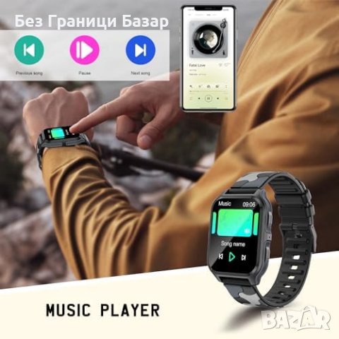 Нов Водоустойчив Смарт часовник 1.83 инча  iOS / Android , снимка 4 - Смарт гривни - 43569766