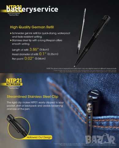 Nitecore NTP21 тактическа химикалка, снимка 9 - Други ценни предмети - 27562042