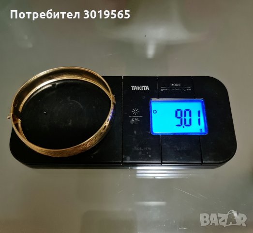 Златна твърда гривна ПРОМОЦИЯ до края на месеца, снимка 3 - Гривни - 32259566