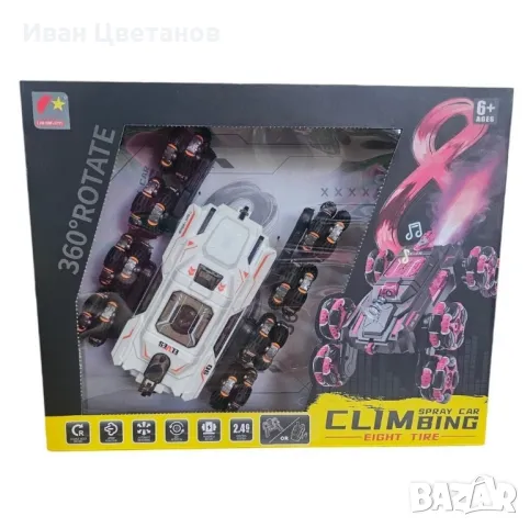 Каскадна радиоуправляема кола с преобръщащ се дизайн и светлинни ефекти
