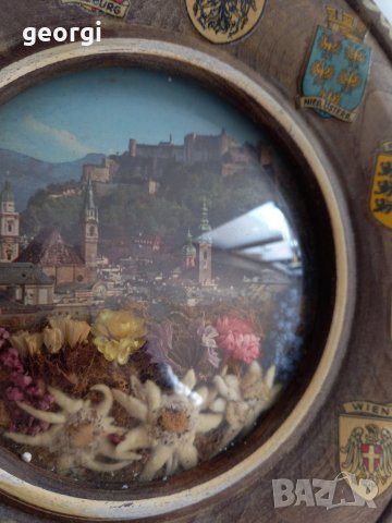 Немска дървена декоративна чиния за стена, снимка 3 - Декорация за дома - 35317718
