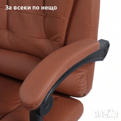 Ергономичен офис стол с лумбална опора от еко кожа, снимка 5 - Столове - 53155270