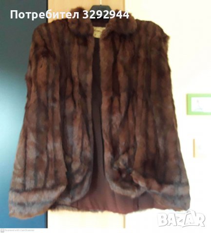 Кожена наметка-пелерина от катерица I.J. FOX FIFTH AVENUE NEW YORK 