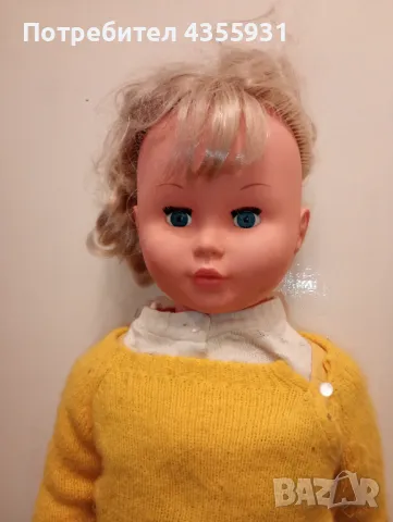 СССР Огромна стара руска синеока красавица кукла старинна руска кукла , снимка 4 - Антикварни и старинни предмети - 48826882