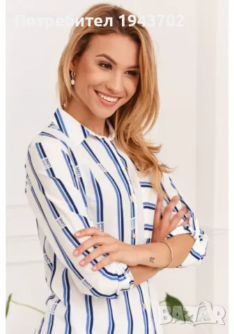 Дамска риза с 7/8 ръкави в цвят крем 0492 FASARDI, снимка 3 - Ризи - 47752823