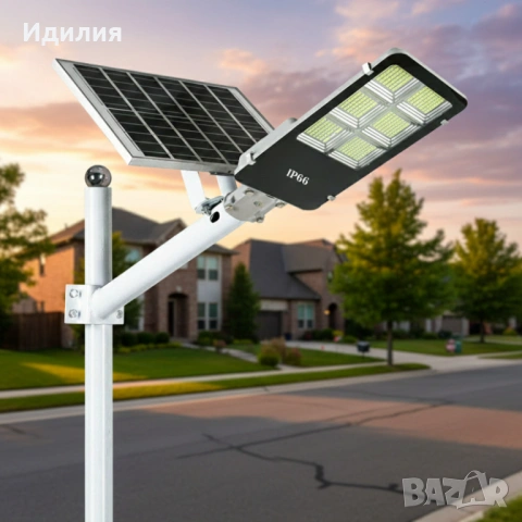 Соларна улична лампа JORTAN 2400W — напълно автономна, мощна и устойчива