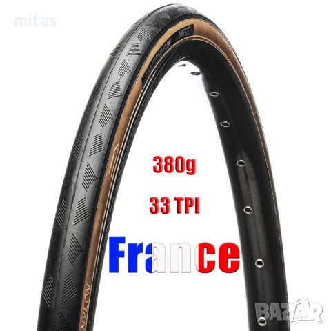 Велосипедна гума Nitro 2 (700x28C) (28x622) черна/бежов борд, снимка 1 - Части за велосипеди - 40975411