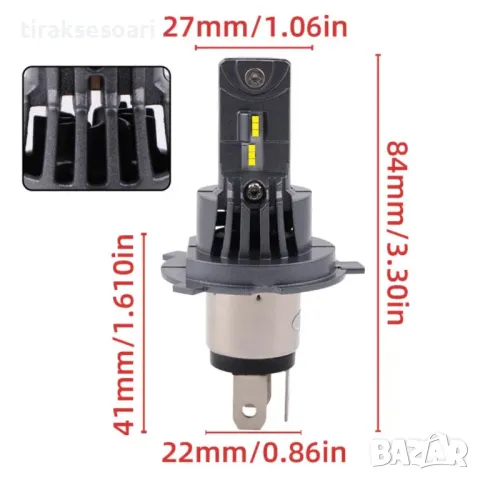 НОВ Модел 2025 G TECH LED Крушки H4 200W 300% за директен монтаж, снимка 2 - Аксесоари и консумативи - 49483759