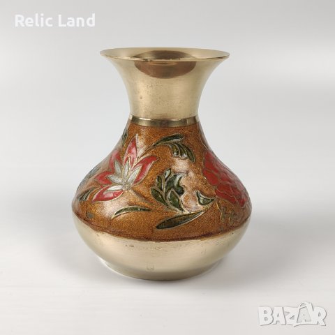 Ваза месинг емайл, снимка 1